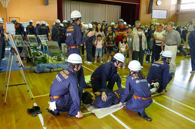 熱田区総合水防訓練に本学の大学生消防団が参加