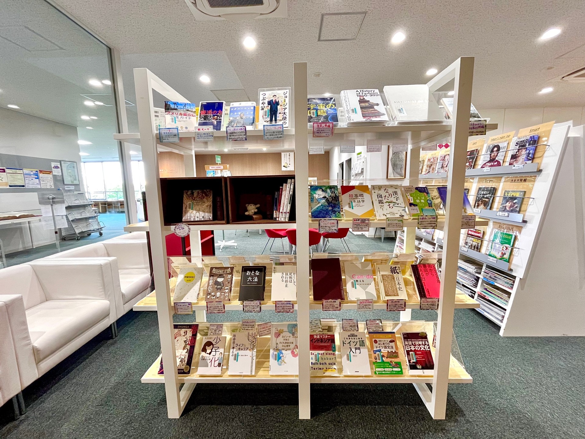 展示の様子、裏側