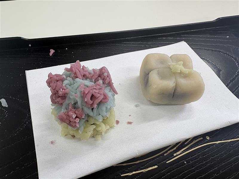 紫陽花やヤマボウシを表現した和菓子