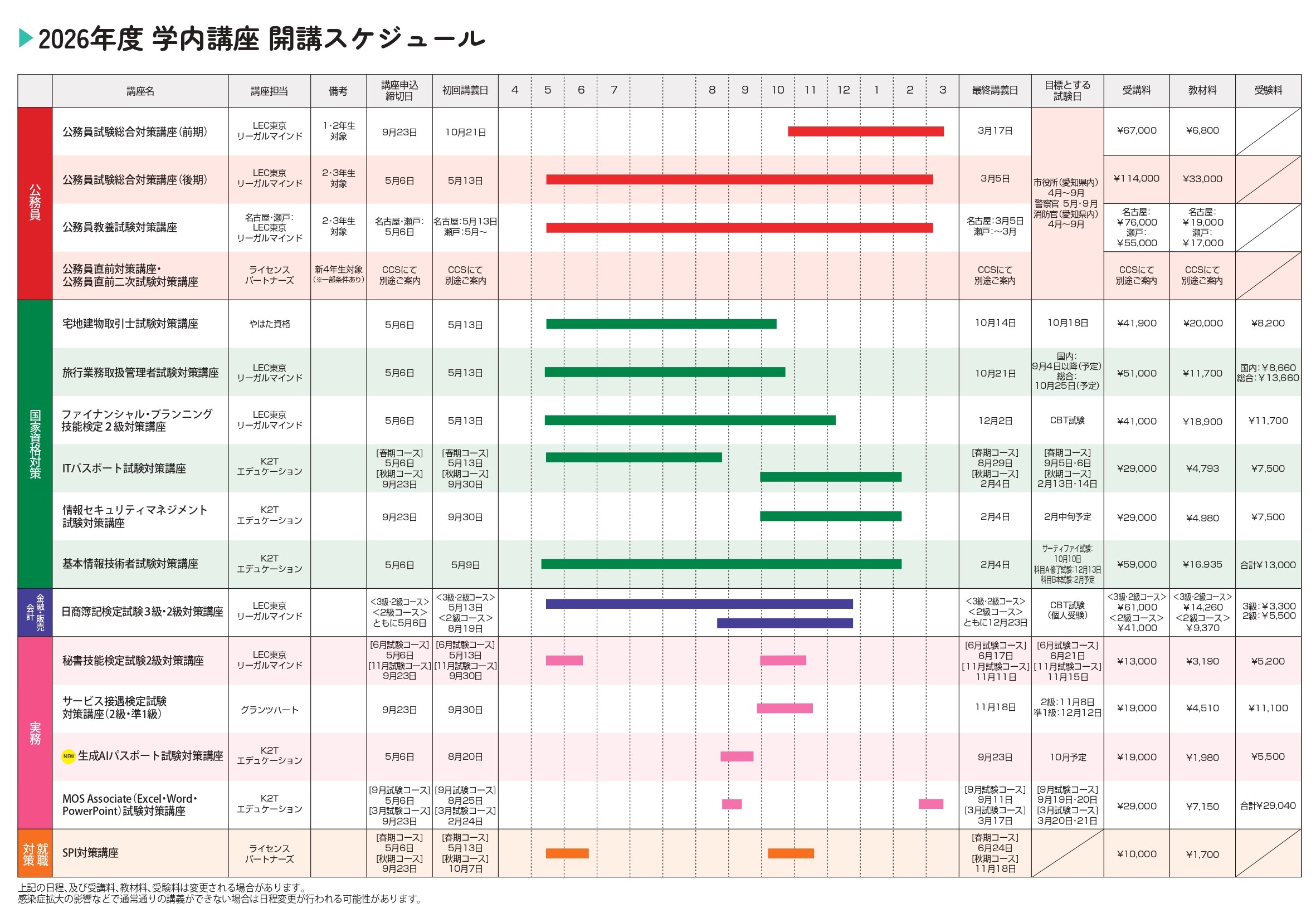 2025講座スケジュール